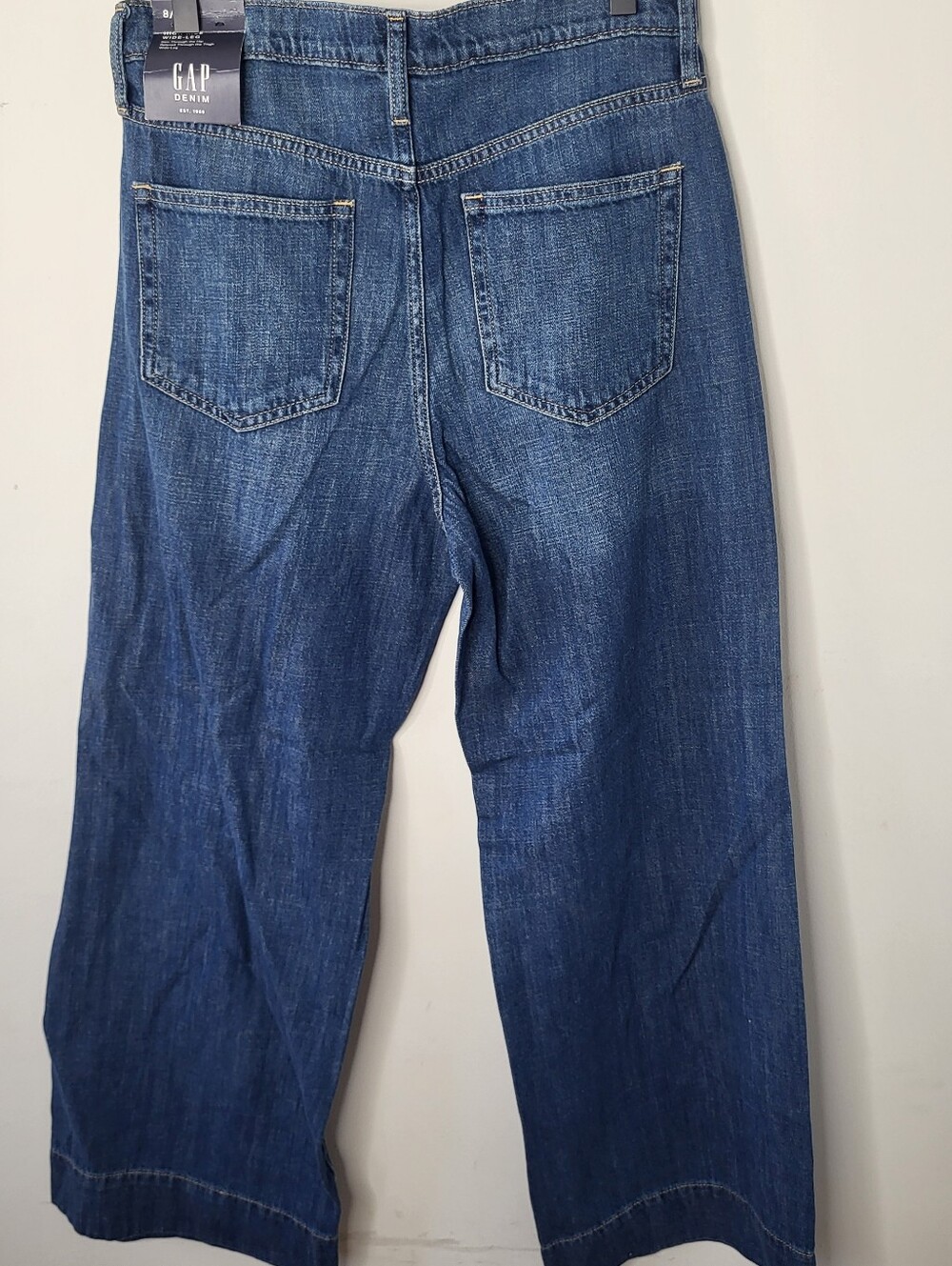 GAP Womens High Rise Wide Leg NWT New Blue Jeans Size 8 29R - Picture 5 of 6